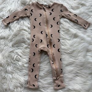 Spearmint love, waffle knit Crescent zippy